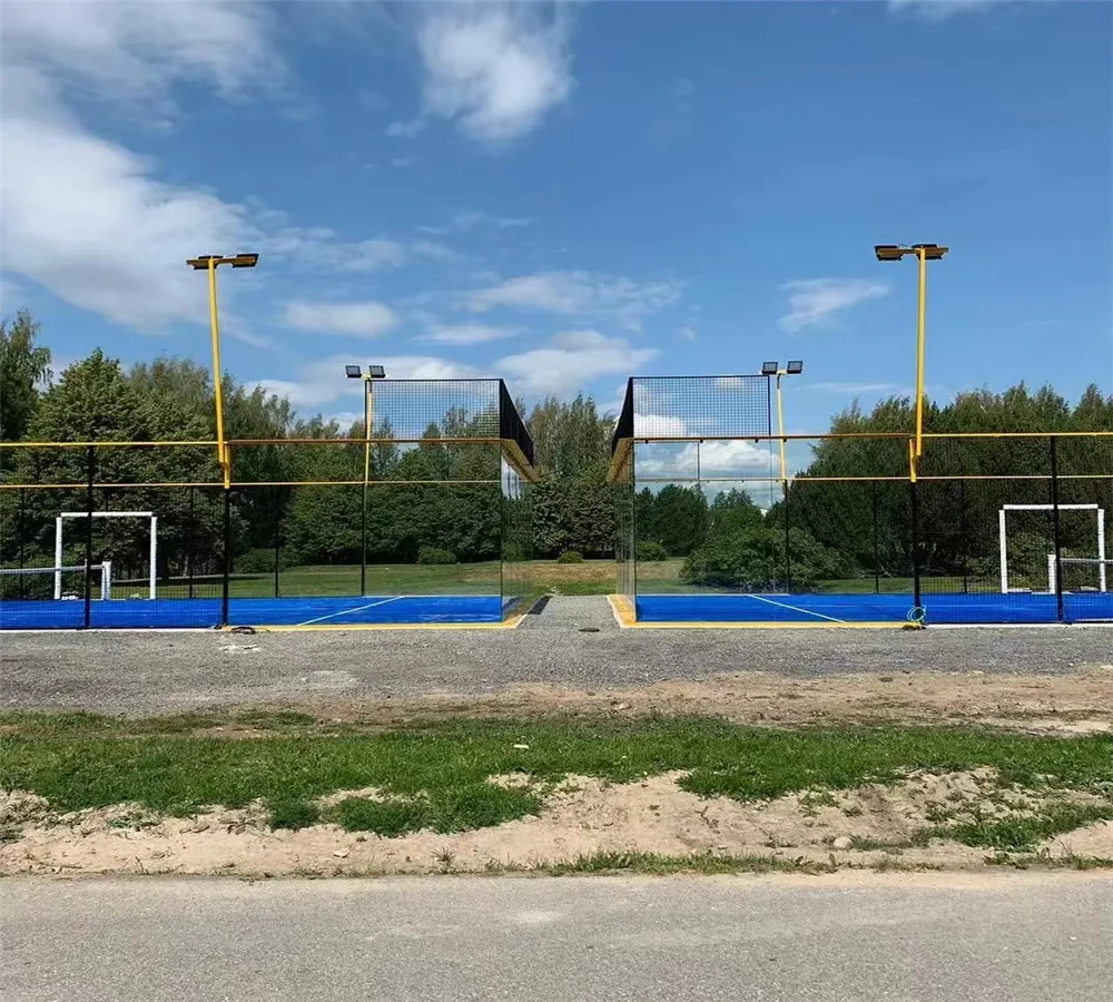 2023 Hot Sale Panoramic Padel Tennis Court Paddle Tennis Court Factory Sales with CE Certified Tempered Glass for Safety