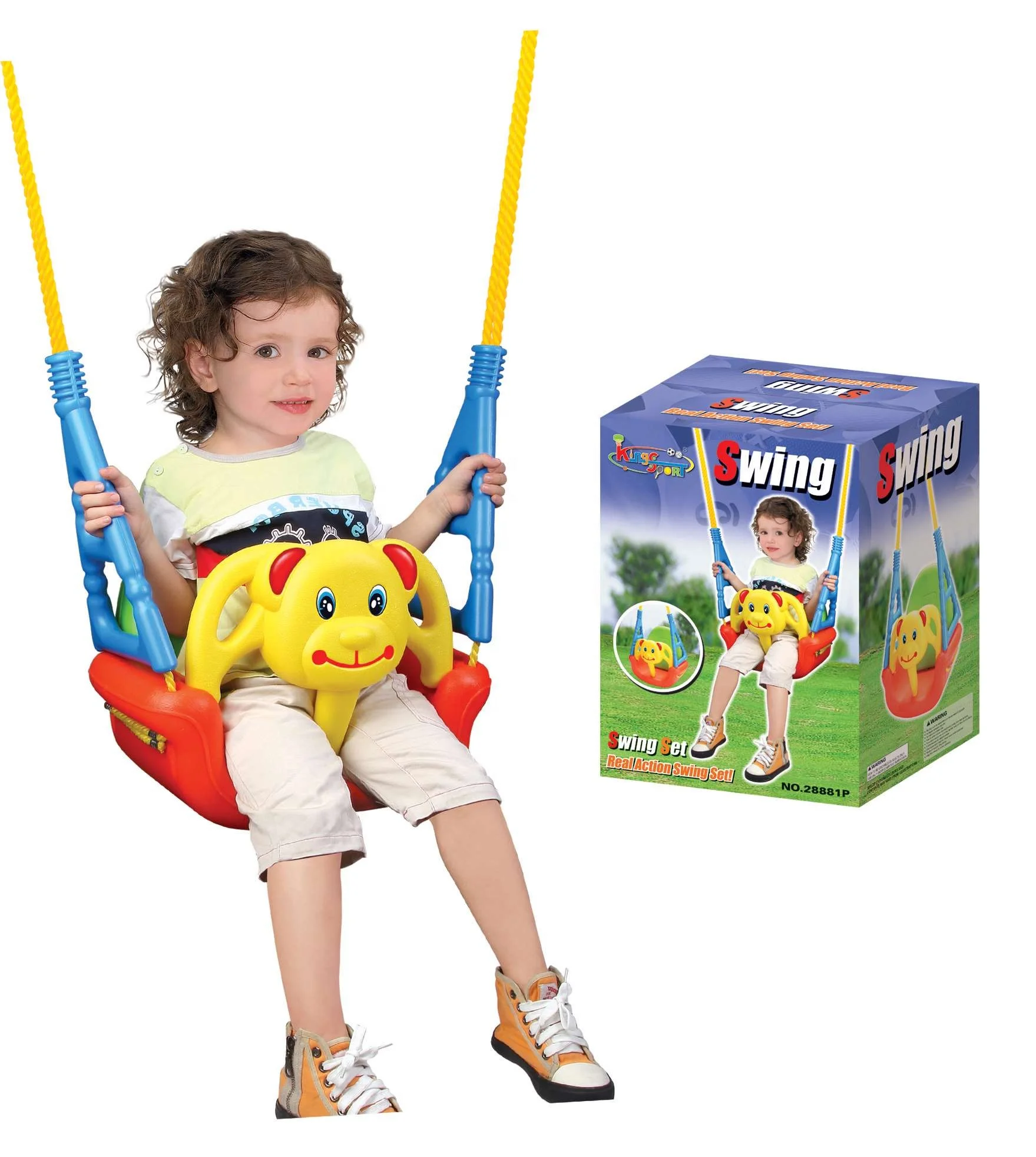 Hot Sale Hanging Swing Chair Set With Rope Game Toys Patio Swings For Kids