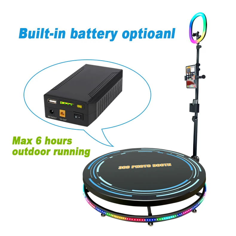 Fast Shipping 360 Photo Booth Automatic Interactive Camera Portable 360 Degree Photobooth Spin Photo Booth 360 With Flight Case