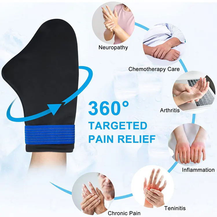 Custom Rheumatoid Carpal Tunnel Pain Relief Ice Pack Microwavable Hot And Cold Compress Therapy Anti Arthritis Gloves Mittens