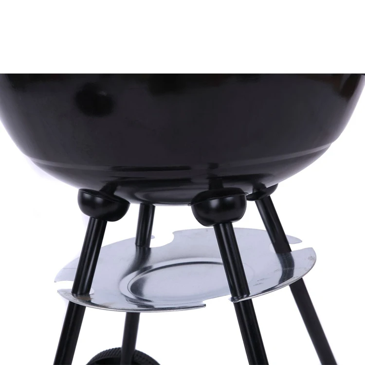 Enamel Materials Barbecue 18 Inch Trolley Barbecue Grill Charcoal BBQ Grill with Wheels