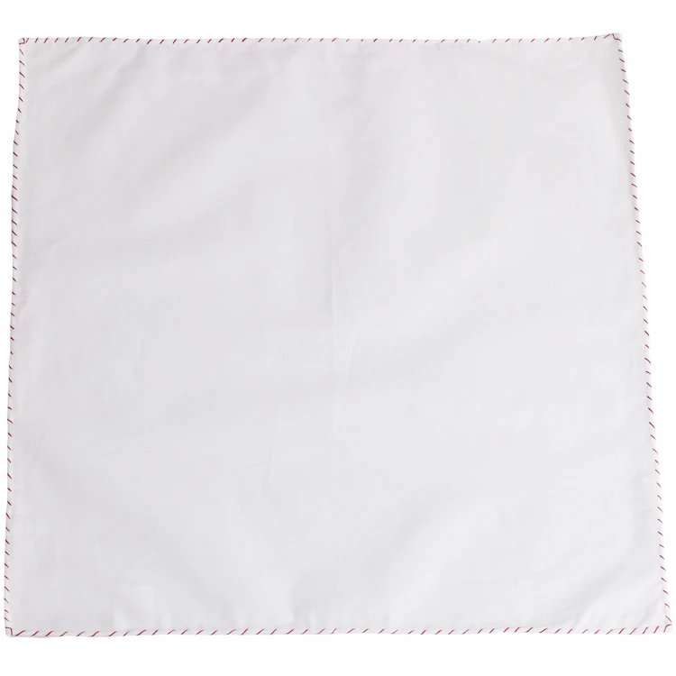 Custom 100% Cotton Handkerchief With Special Rolled Factory Manufacture Suit Accessories Cotton Pocket Square