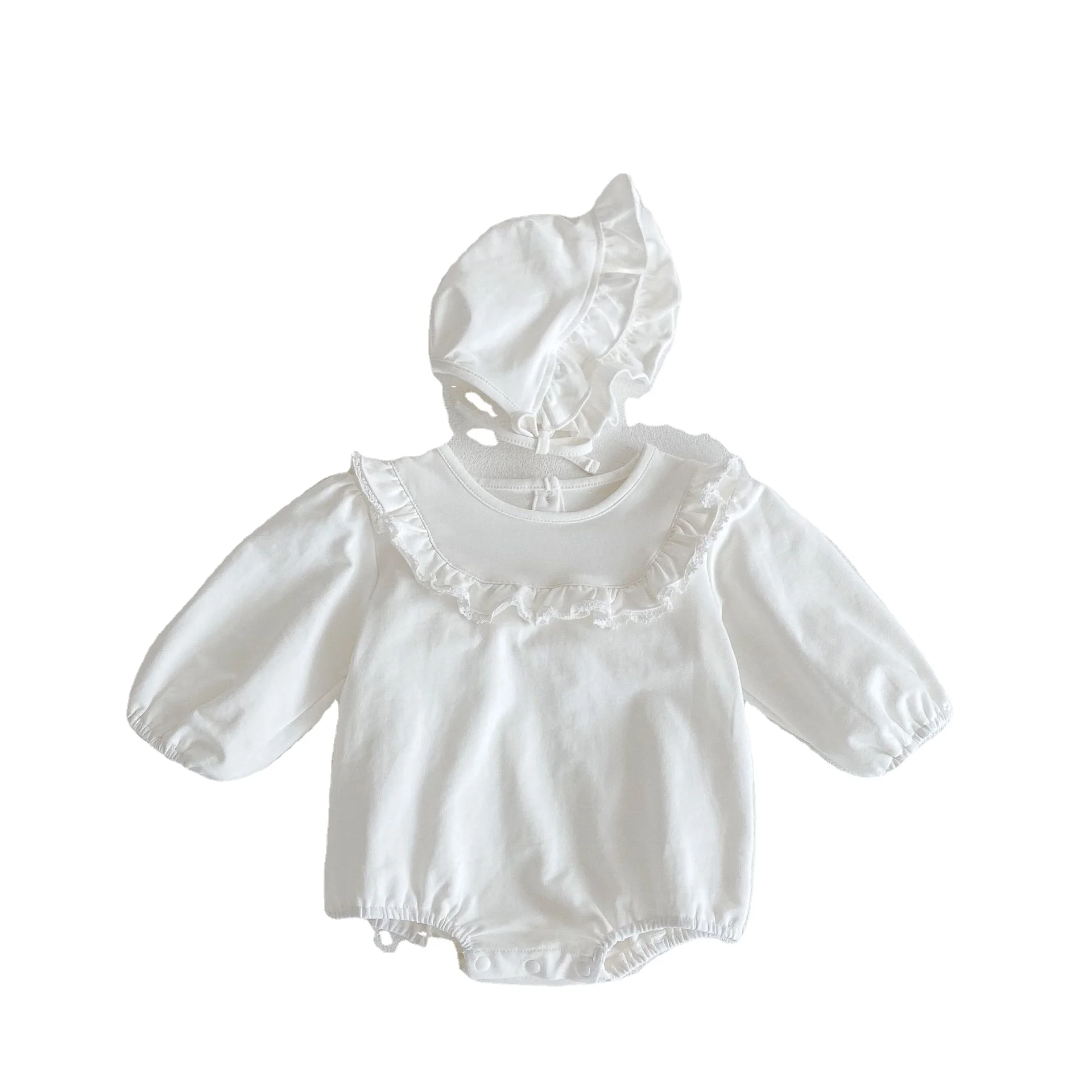 
 Лидер продаж, детский комбинезон, шапка, комплект из 2 предметов, детский кружевной комбинезон с длинным рукавом на заказ  