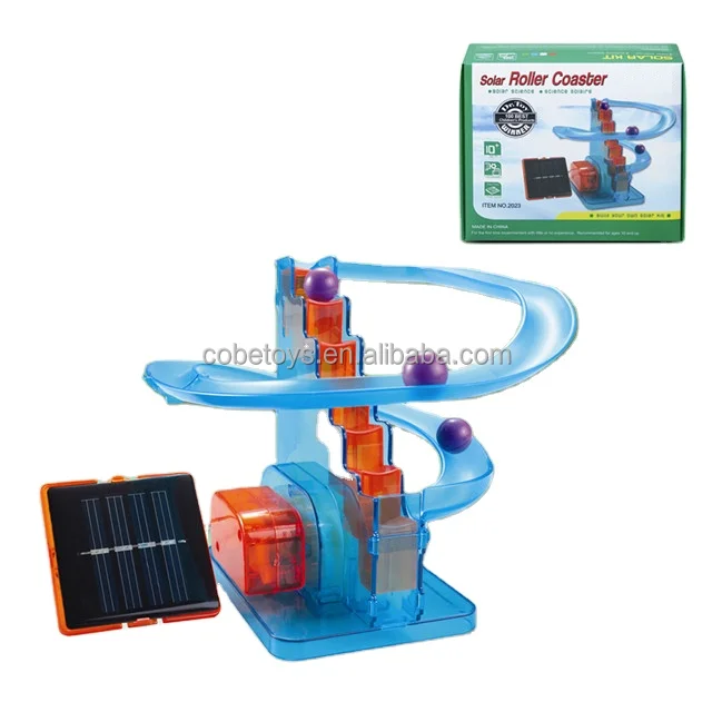 2022 Best selling educational diy solar toys roller coaster with sound