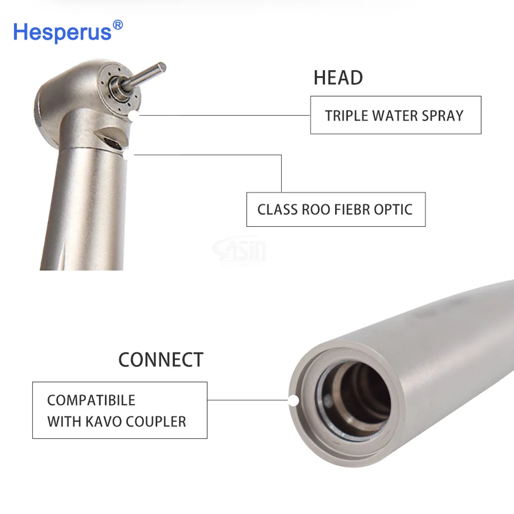 Dental Handpiece Kits Optical Fiber Turbine High Speed Rotation Pen for Led Kavo Quick Connect Coupler Dental Handpiece