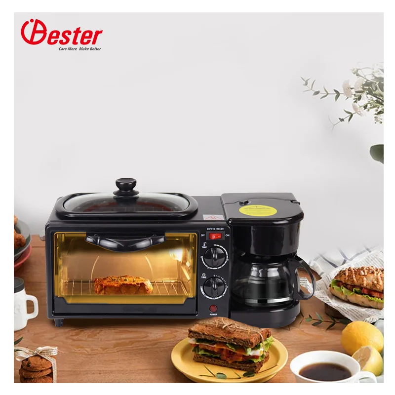 Многофункциональная машинка для завтрака horno 3 в 1 автоматическая электрическая духовка хлеба многофункциональная