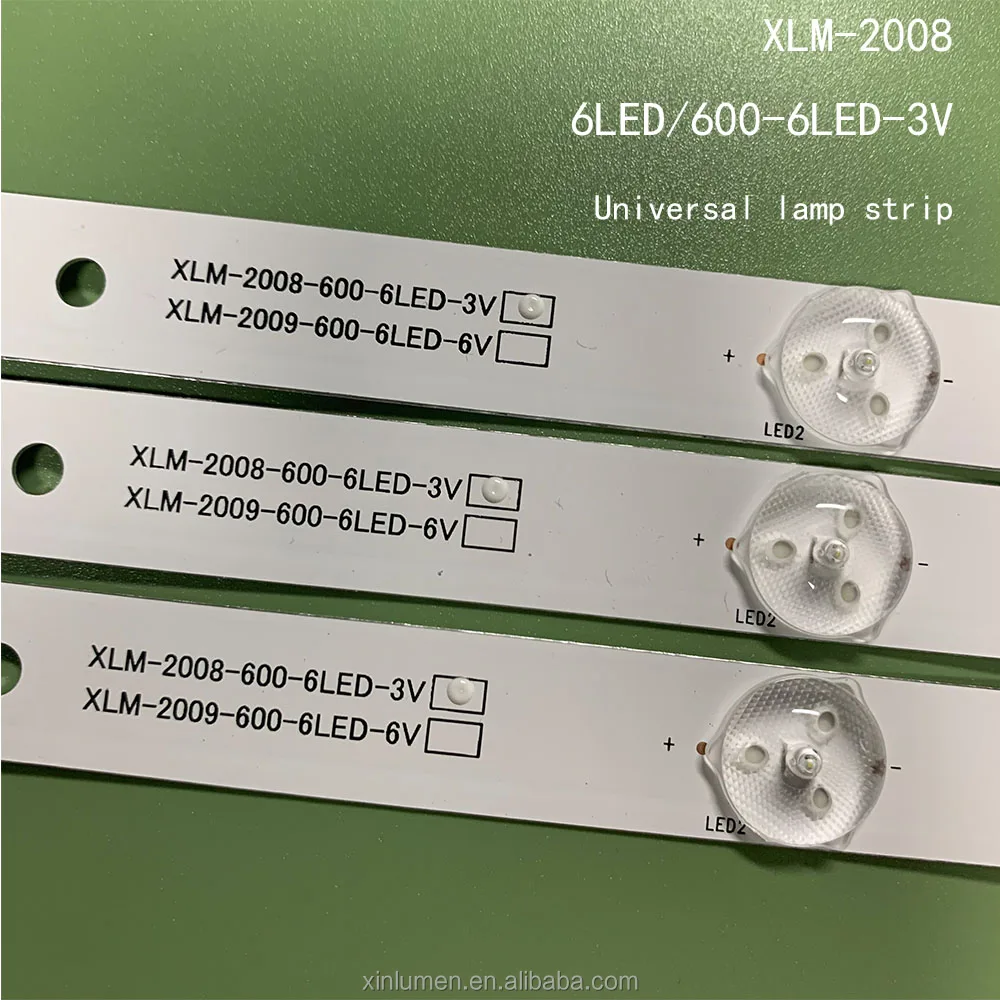 6LED/600-6LED-3V-XLM-2008 600*17 3030-3V LN ТВ светодиодная подсветка универсальная лампа