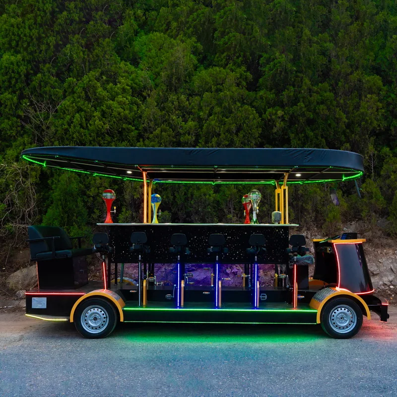 16 Seat Team Building Electric Pedal Bike Bars and Pedal Party Bike beer bike  For City Tours