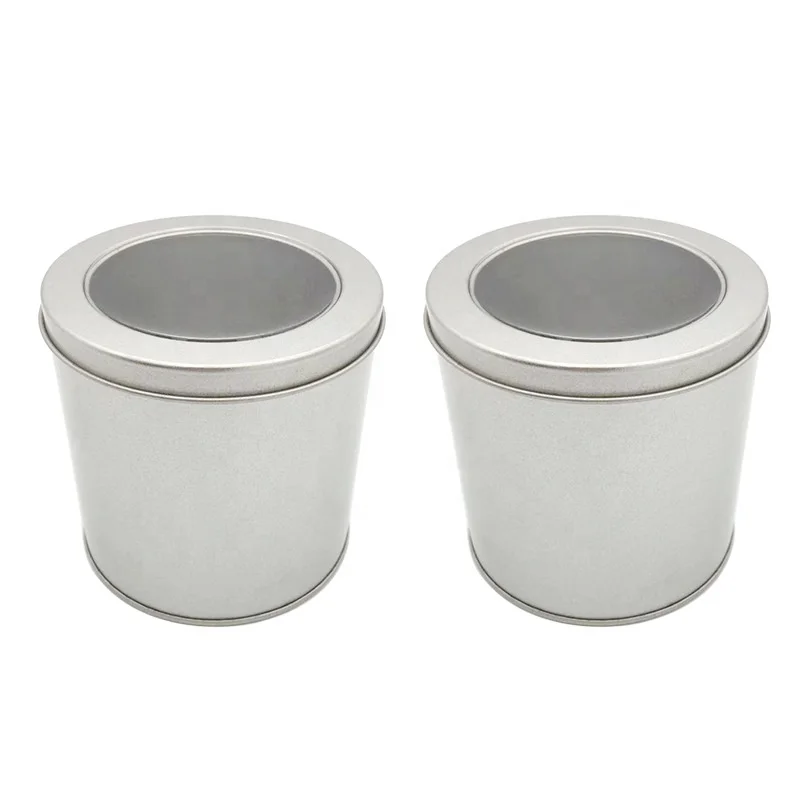 
Wholesale Factory Matel Candy Chocolate Iron Round Tin Box With Clear Window 