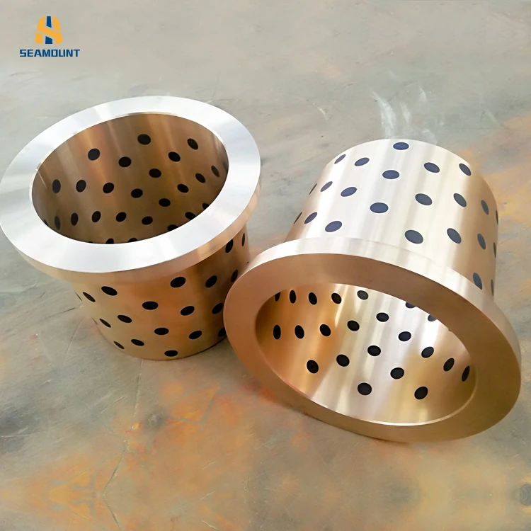 High Precision Injection Molding Machine Spare Parts Graphitte Bronze  Copper Alloy Self-lubricating Bushing.