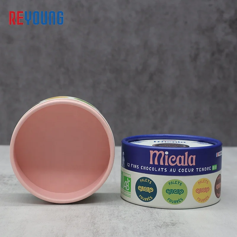 Wholesale Small Gift Packaging Paper Round Tube Boxes For Chocolate Or Food