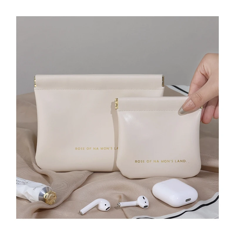 New Arrival Environmental Pu Leather Change Mini Kids Student Pouch Earphone Money Holder Bag Squeeze Coin Purses