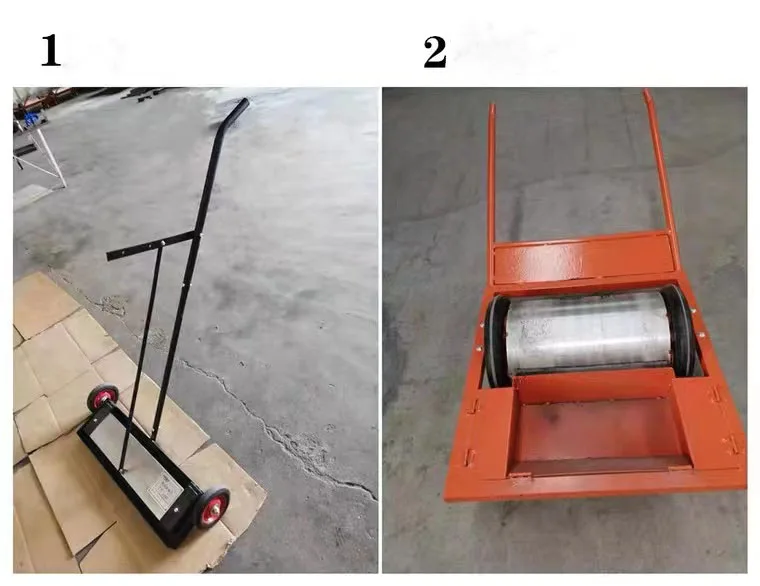 Машина для переработки стальных выстрелов собирает рассеянные стальные выстрелы
