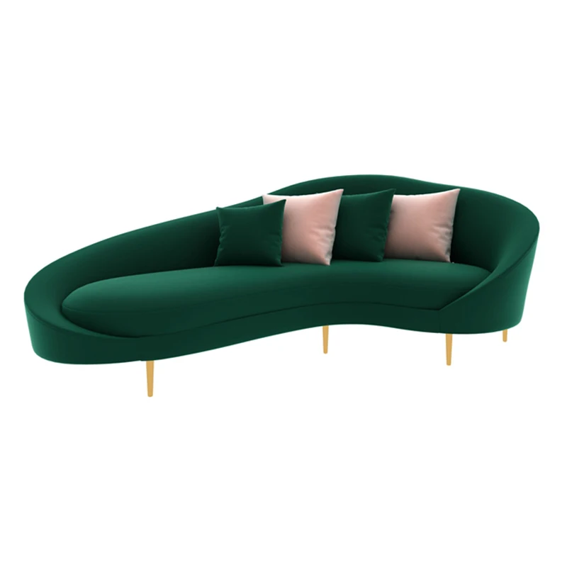Nordic style sofa simple modern curved beauty salon leisure club reception small sofa