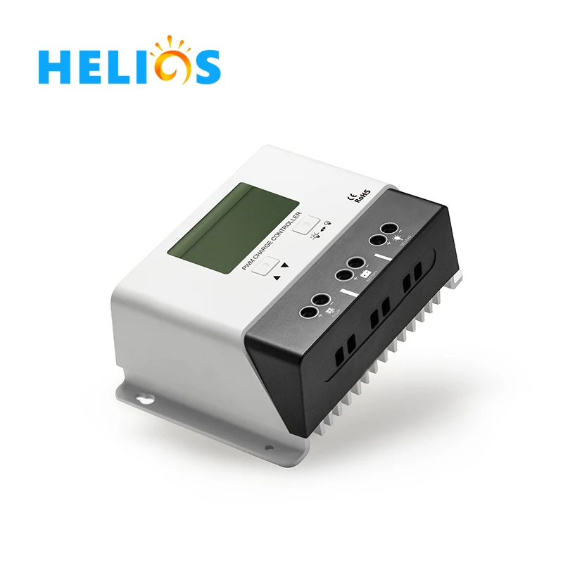 Helios 30A 12V 24V RV Car PWM  Solar Charge Controllers Negative Grounded for off-grid solar power system App Operate