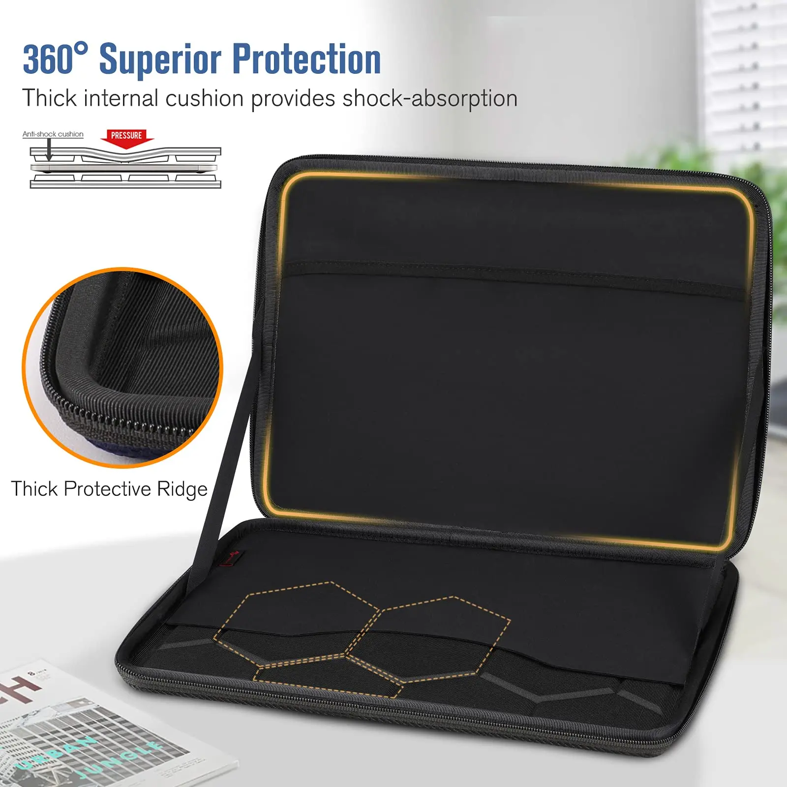 Laptop Sleeve EVA Case Shockproof Waterproof Laptop Computer Protective Carrying Case