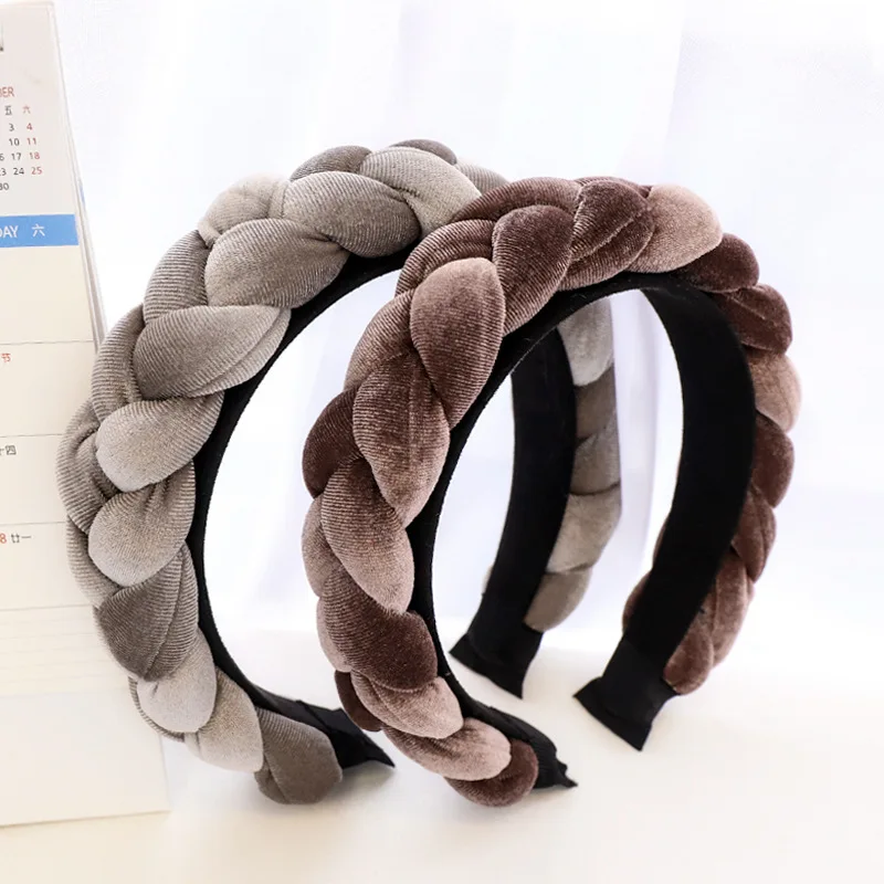 American Style Winter Headbands for Women Twist Braid Headband Elegant Hair Accessories Hairbands Party Gifts ODM OEM