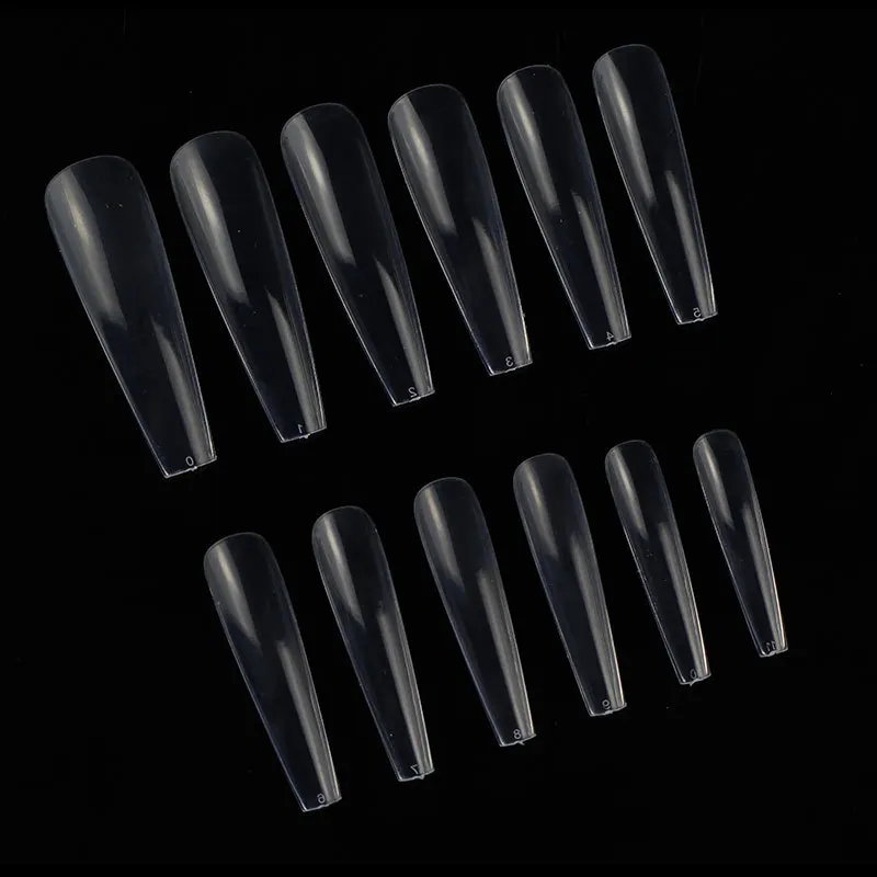 XL Ballerina Full Cover False Nail Tips Extra Long Coffin 360pcs/box Private Label Wholesale Price Fake Nails Press On