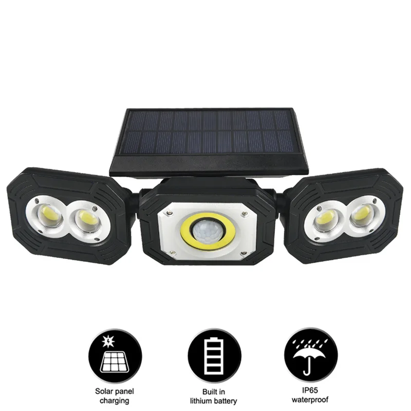 
32LED solar lamp built-in 4000MAH18650 lithium battery lights up for 1 minute automatically extinguish human and light up automa 