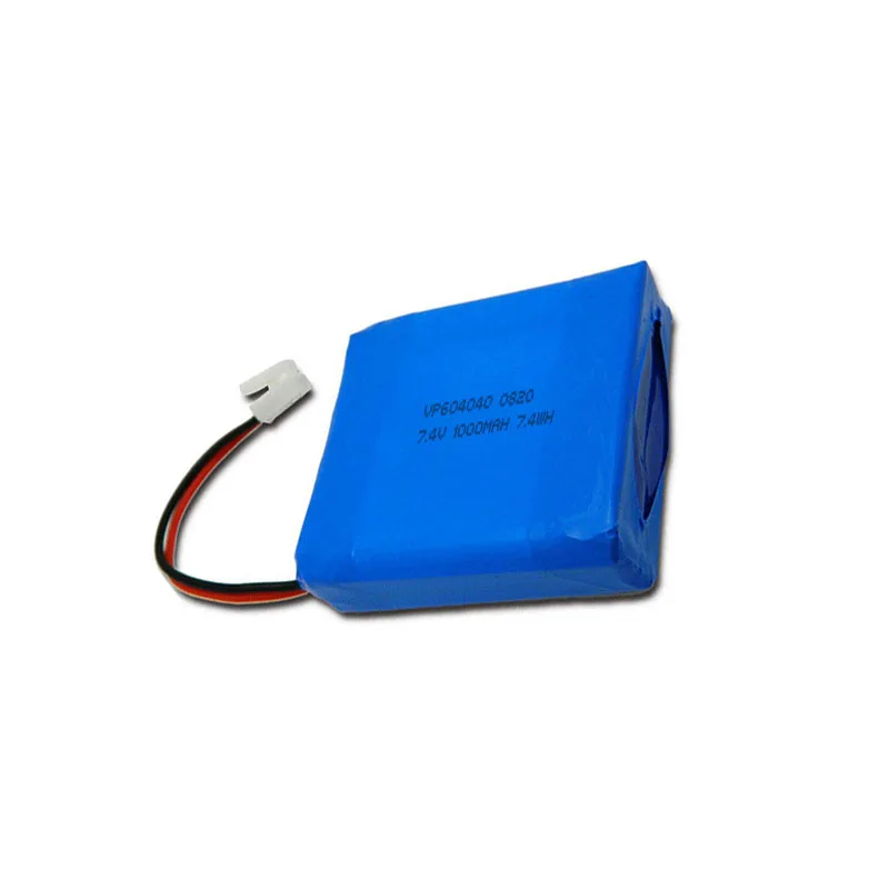 604040 7.4V 1000mAH Rechargeable Lithium Polymer Battery with BMS for Sensor