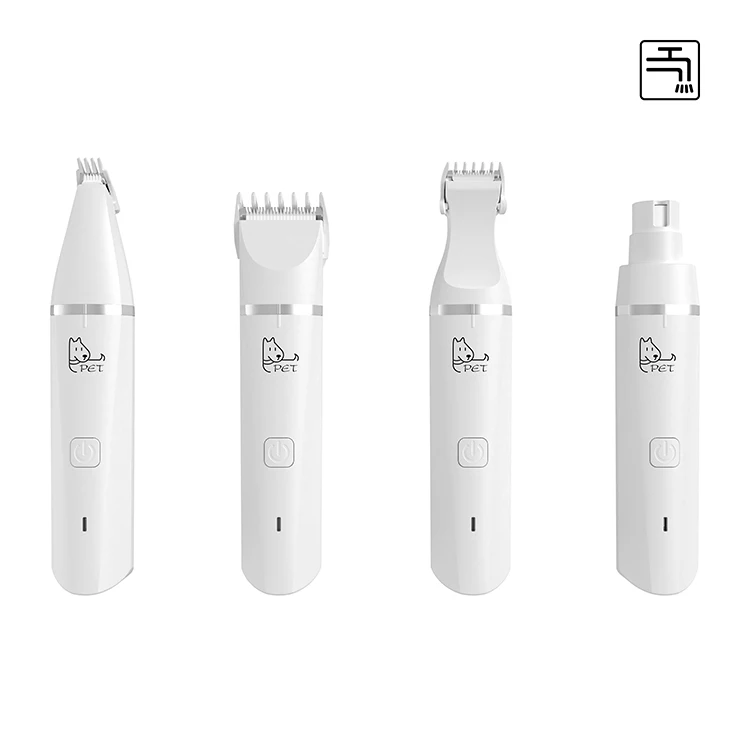 4 in 1Electric Waterproof Rechargeable Dog Cat Grooming Nail Grinder Pet Hair Clipper