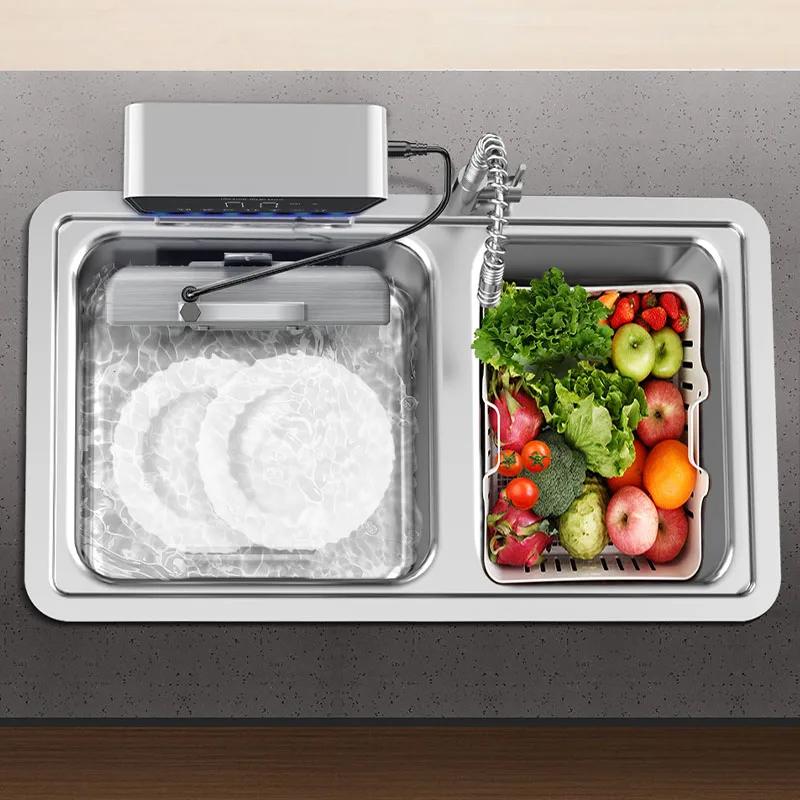 oem odm logo color timing function free-installation Ultrasonic dishwasher 400W power Ultrasonic cleaner