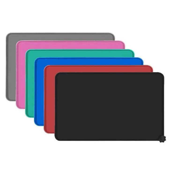 Waterproof Anti Slip Non Skid Food Water Silicone Pet Cat Dog Feeding Mats for Dog Cat Bowl