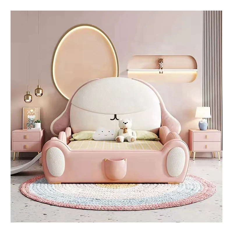Акция от производителя детская кровать принцессы высокое качество мебель мягкая для детей спальни