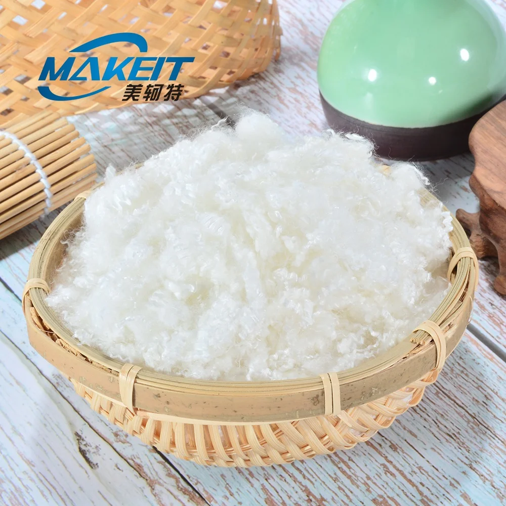 3Dx64MM Hollow conjugated polyester staple fibre Virgin  in India Ball Fibre