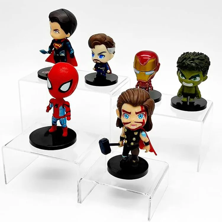 High quality multipurpose customized white acrylic risers for food display and cheap acrylic display stands