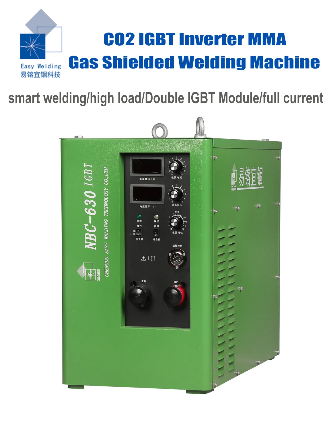 Portable 380V Three-phase IGBT CO2 Gas Protection Welding Machine CO2 Protection Welder NBC-630 With CE Certificate