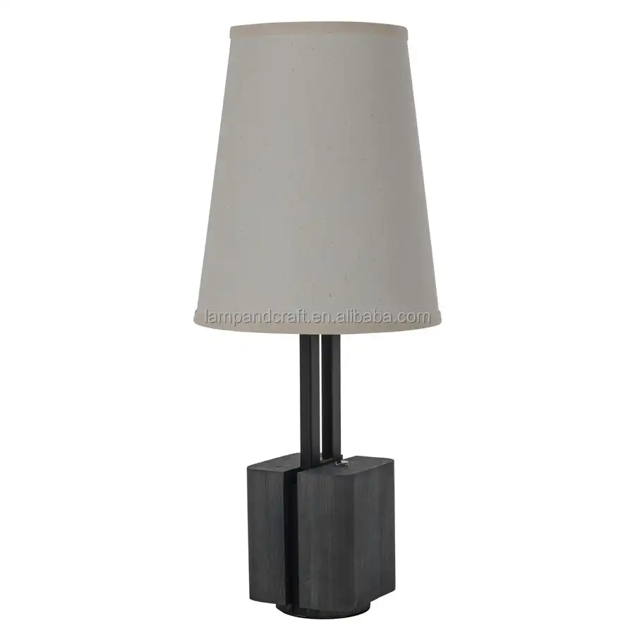 taper lamp shade hotel table lamp with 2pcs power outlets in the base for home decor bedroom hotel lobby hotel Guestroom