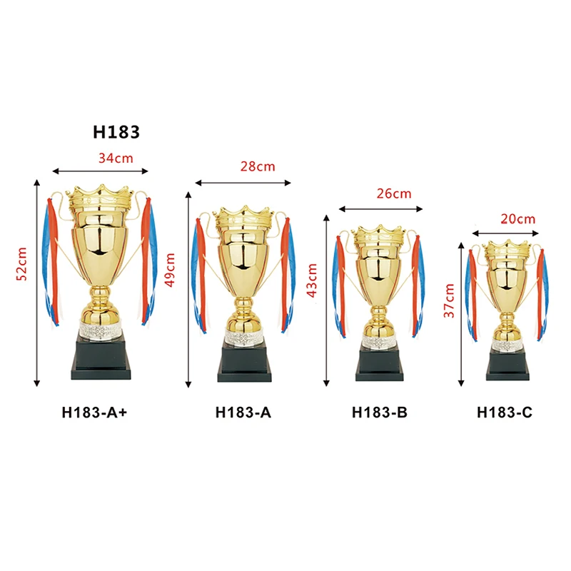 Trophy Cup New Designed Award Custom Made Trophies Cups and Medals Globe Popular Crystal Base Metal Trophy Cup