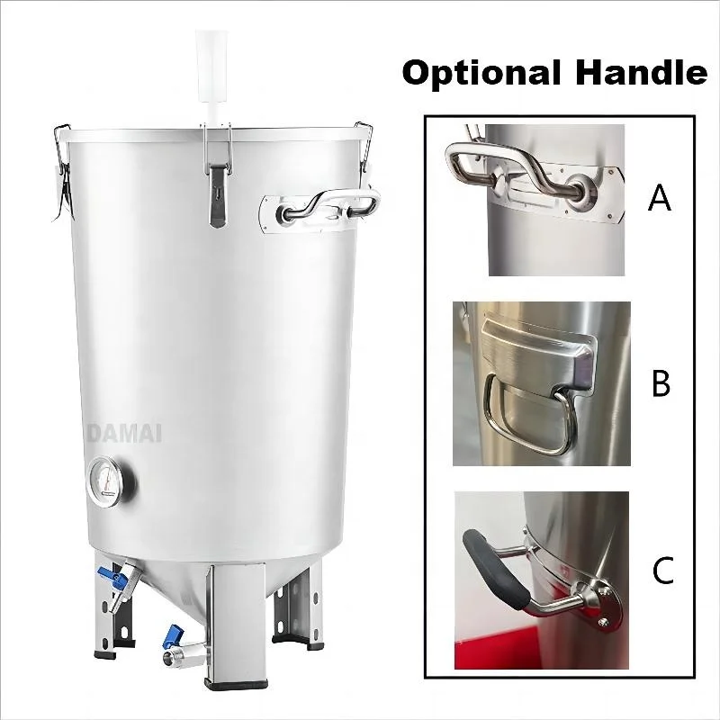 30l Conical Fermenter Home Beer Brewing Equipment Fermentor Fermentation Crock 304 Stainless Steel Fermentation Tank