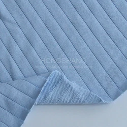 611 # 100% хлопок, оптовая продажа, рубчик, махровая черная трикотажная ткань для зимнего сезона