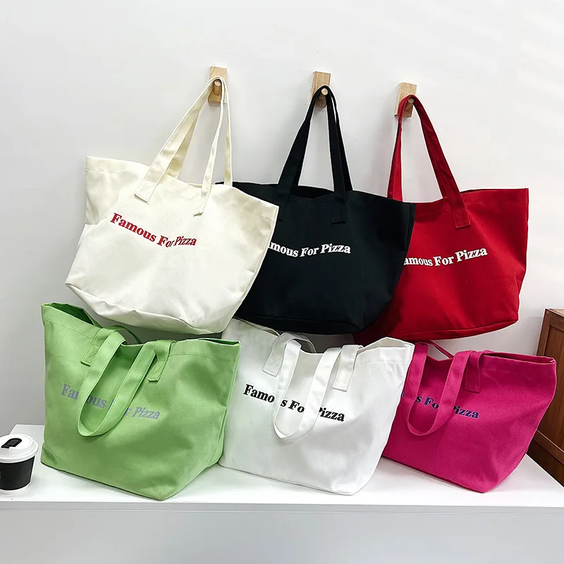 Custom Printed Oversized Cotton Canvas Bag  Extra Large Capacity Tote Bag With Logo Heavy-Weight Organic Shopping bag