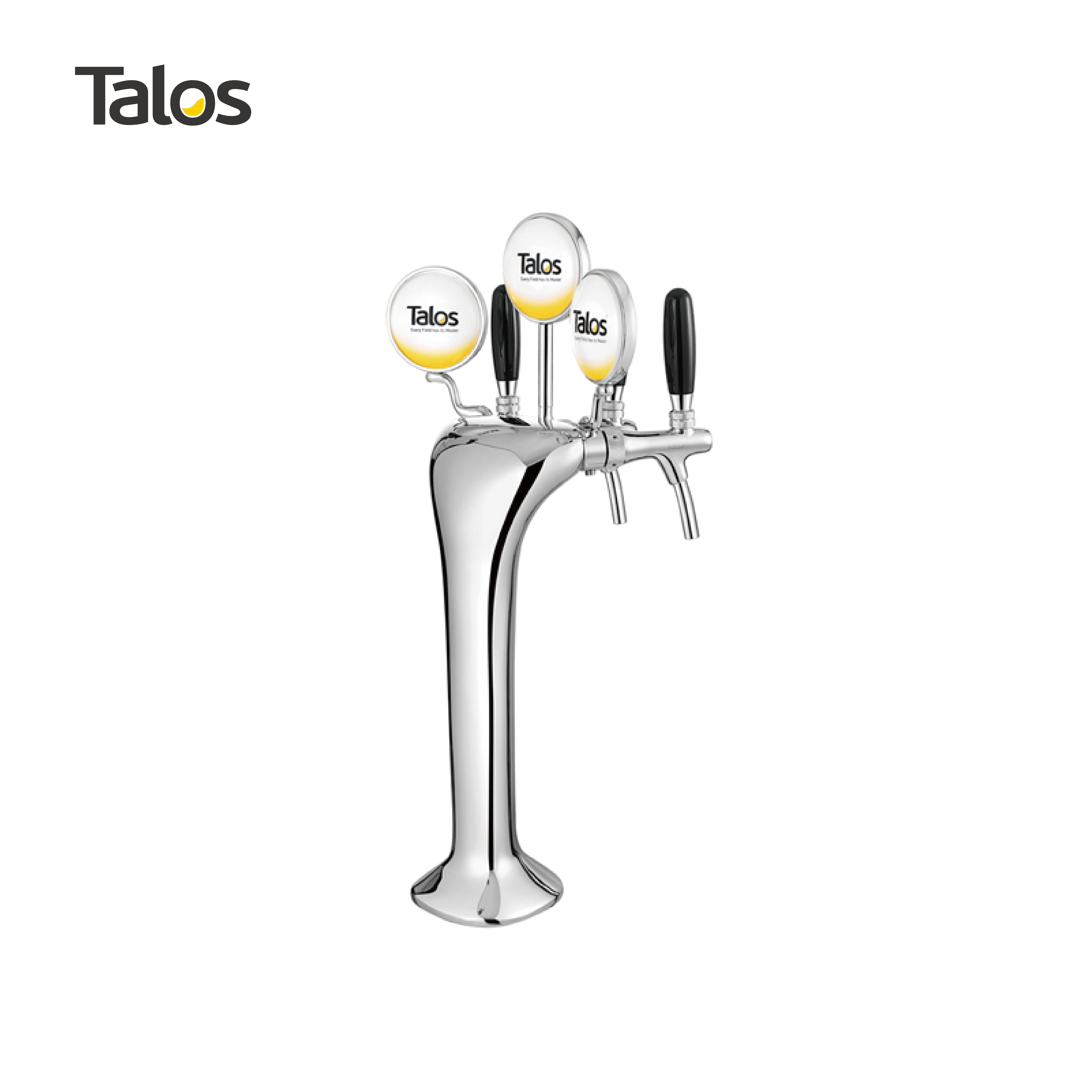 TALOS Classic Tap Tower Chrome 3-way Dispensing Tower Draft Beer Tower