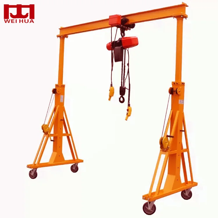 single girder small mini 5 ton 4 ton 1 ton gantry crane a-frame goliath crane moveable