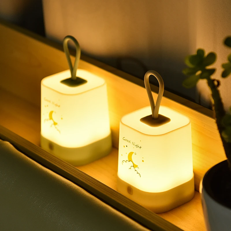 2022 hot selling  portable rechargeable USB night lamp LED personal portable baby night lamp