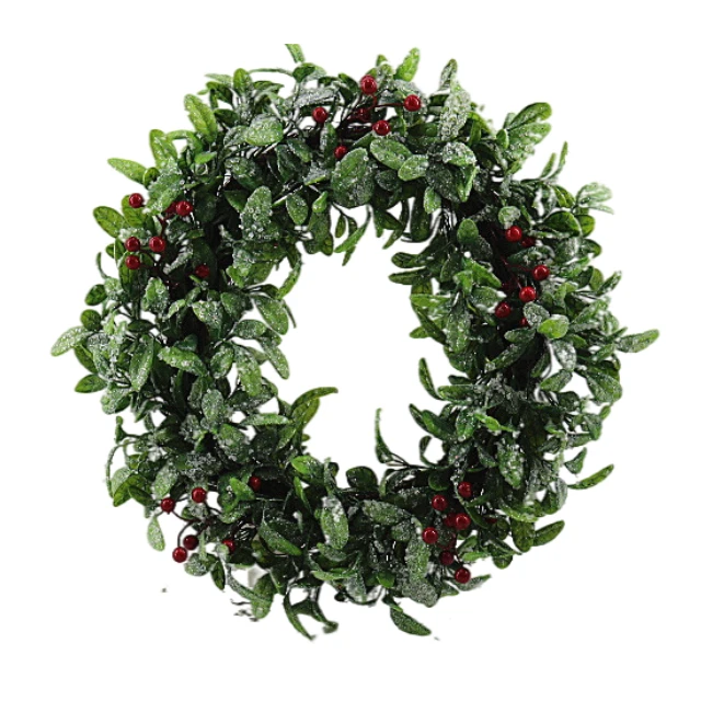 Wreath Supplies Wholesale  Red Berry Artificial Wreaths Front Door All Season Christmas Wreath For Indoor