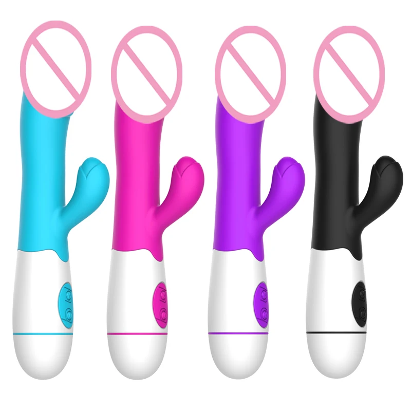 
19.2cm (7.55inch) wholesale women G spot rabbit vibrator dildo sex toy hot selling female G spot stimulate dildo rabbit vibrator 