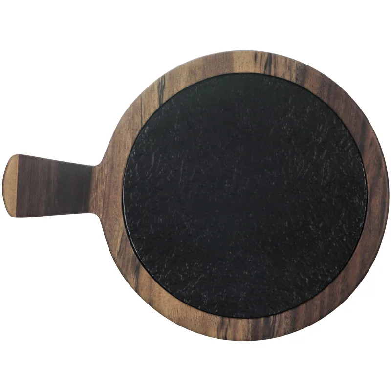 Melamine Wooden Pizza Plate Round Pizza Plates Cutting Board For Restaurants