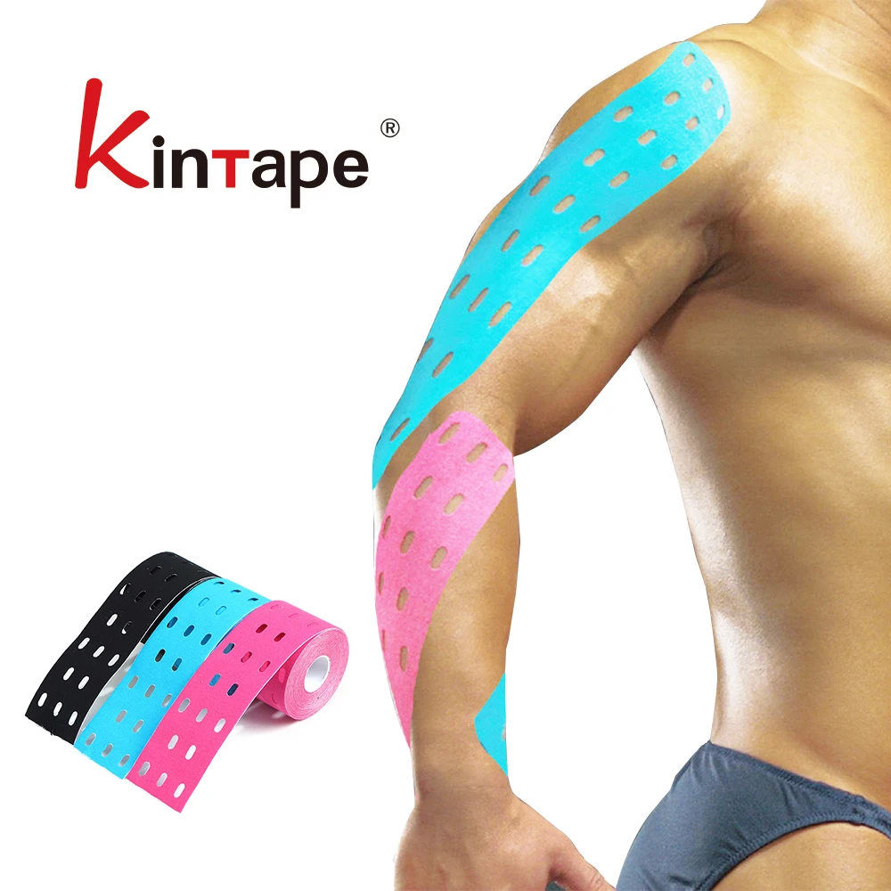 5cm*5m Perforated Muscles Sports Adhesive Tape Therapeutic Care Elastic Physio Punched Kinesiology Tape Bandage Breathable