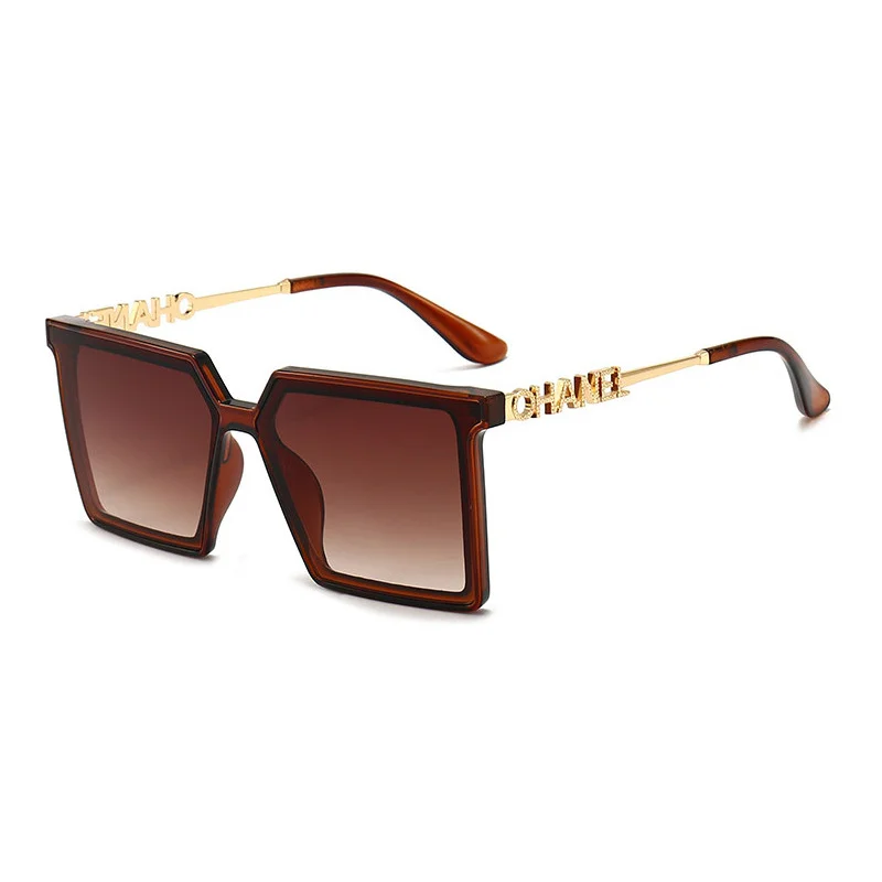 China Manufacture Wholesale Gafas De Sol square Big Frame Woman Sunglasses Luxury Brand