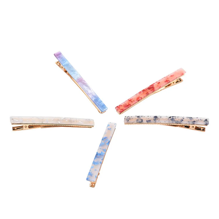 Korean Version Of Acrylic Rectangular Bangs Hair Clip Side Beautiful Duckbill
