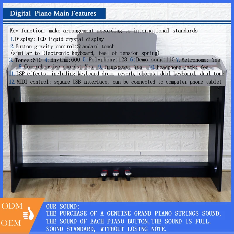 key board piano  professionnel white grand piano prix teclados piano numrique