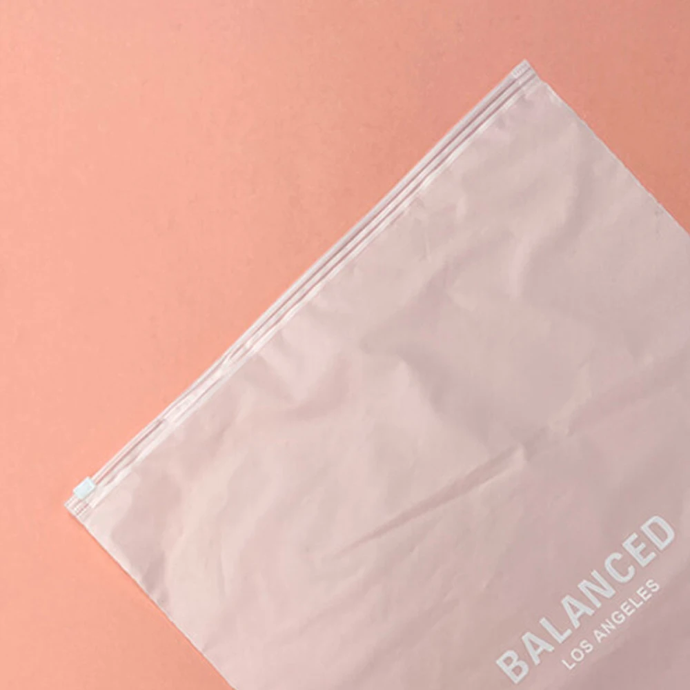 Custom eco friendly Matte Biodegradable zip lock bag, T Shirt Swimwear plastic clothing zipper bags ziplock bag for clothes