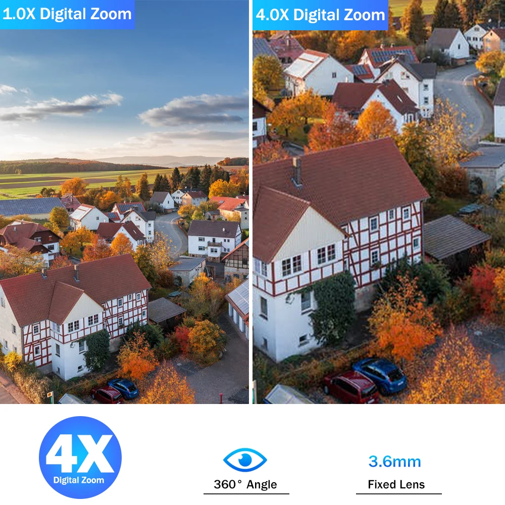 Audube WiFi Camera 1080P HD CCTV Outdoor IP Camera AI Tracking 4X Digital Zoom Surveillance Wired Mini Speed Dome Cameras