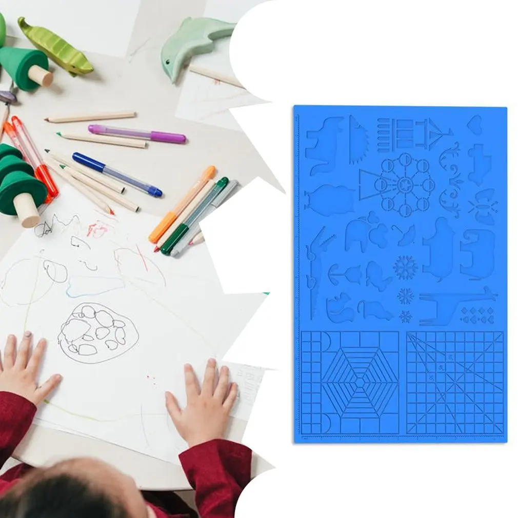 Hot Selling Foldable Silicone Blue 3D Printing Pen Mat /3D Silicone Drawing Mat Pen Accessories Stem Activity for Kids, Adults