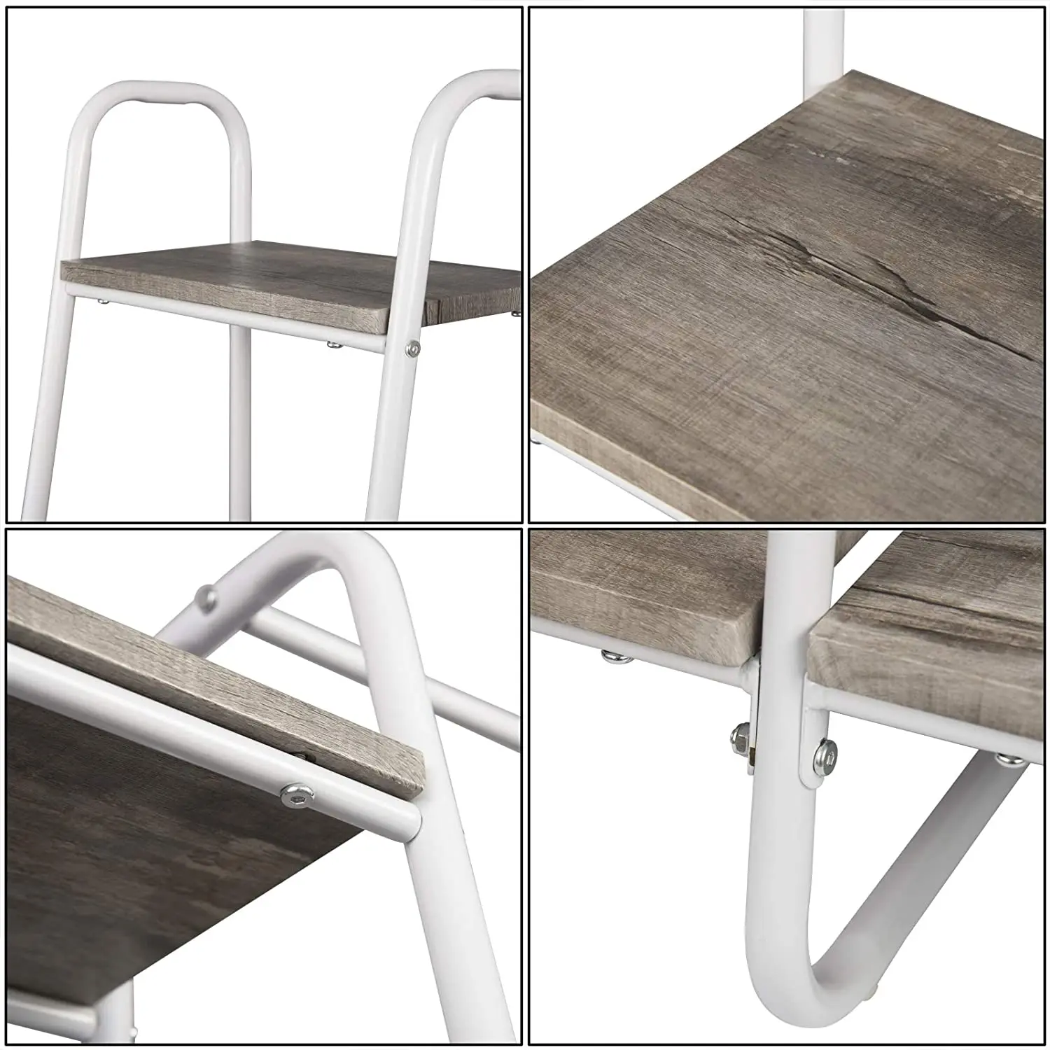 Modern Metal and Wood Clothes Stand with Shoe Rack Coat Hanger Stand for Home Hall or School Living Room Furniture